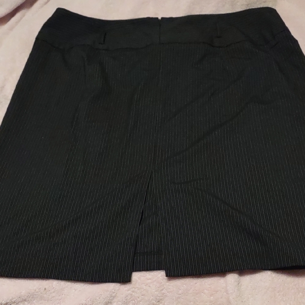 NWTs Black Midi Pin Striped Pencil Skirt Size 20W (Suit Skirt)